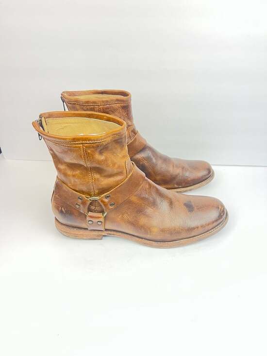 Frye Other - Frye Phillip Harness Leather Ankle Boots Size 10.5 D Brown (Bottom need Repair)